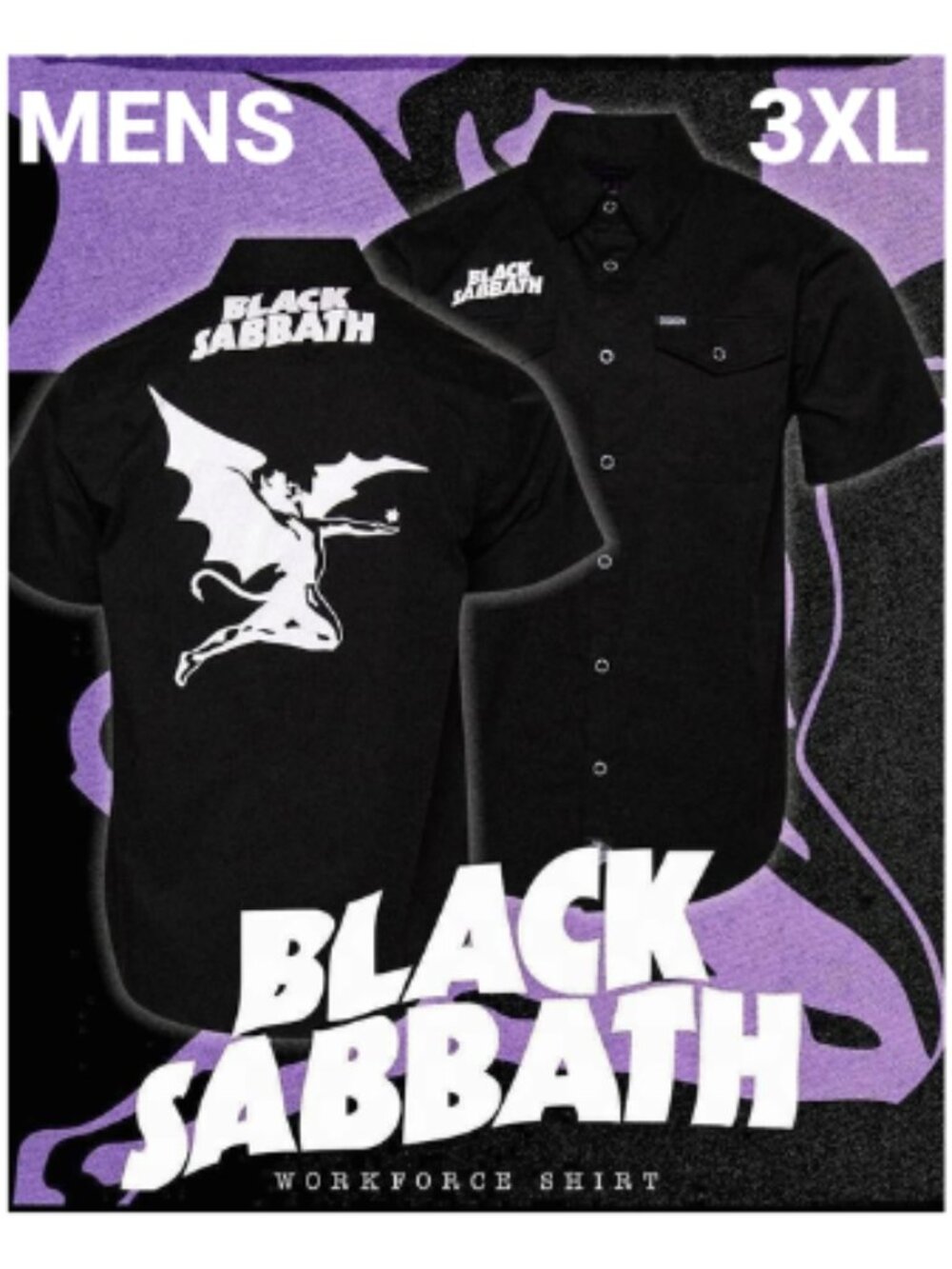 Dixxon Flannel x BLACK SABBATH- Workforce Short Sleeve Shirt - Men's 3XL